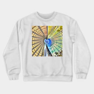 Whirling Building and Palms Abstract Crewneck Sweatshirt